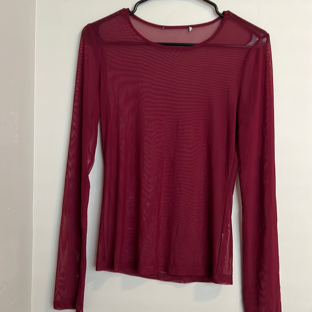 Red mesh top F21